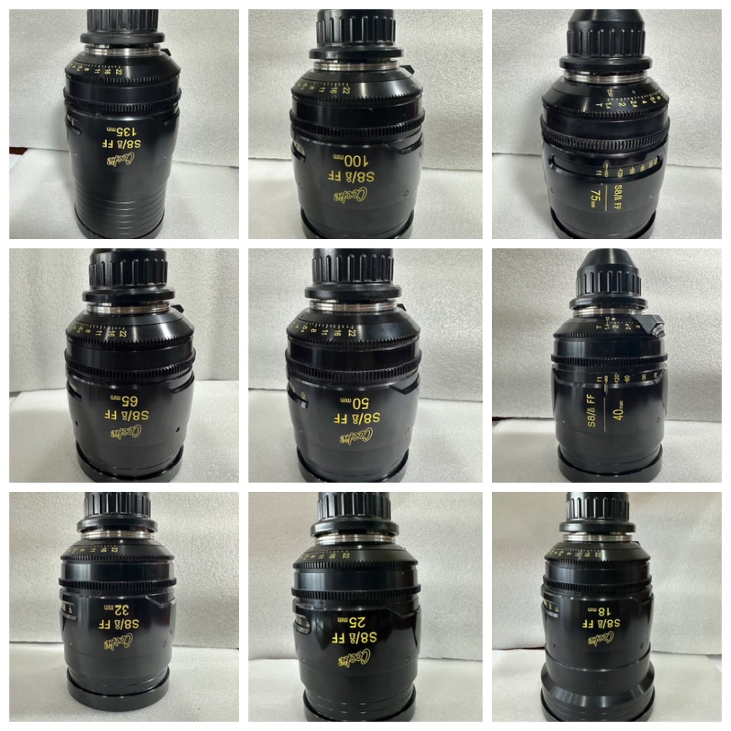 Used Cooke T1.4 S8/i Full Frame Prime Lens Set